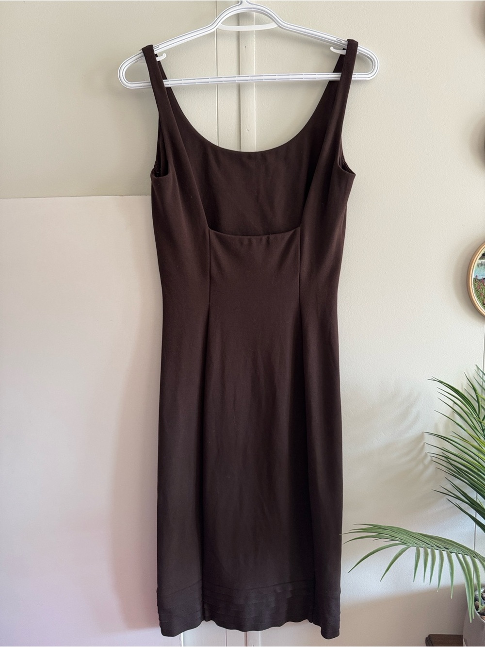 DIANE VON FURSTENBERG Dark Brown Clean Bridget Midi Dress US 6 - Picture 5 of 9